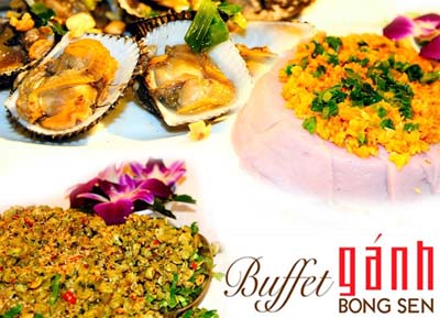 Specialties of three regions at Buffet Ganh Bong Sen