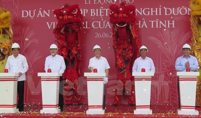 越南北中部地区首个5星级酒店、别野和大型娱乐场项目正式动工兴建