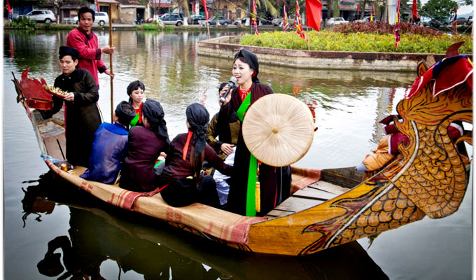 Bắc Ninh: Tổ chức hát quan họ trên thuyền vào tối thứ 7 hàng tuần phục vụ du khách