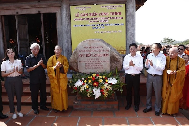 Quảng Ninh: Khánh thành và gắn biển công trình chùa Trúc Lâm Đảo Trần