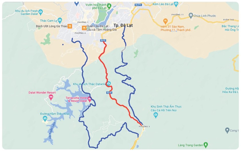 Prenn Pass (Lam Dong Province) closed for expansion project