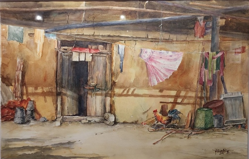Southern watercolors displayed in Hanoi’s relic site