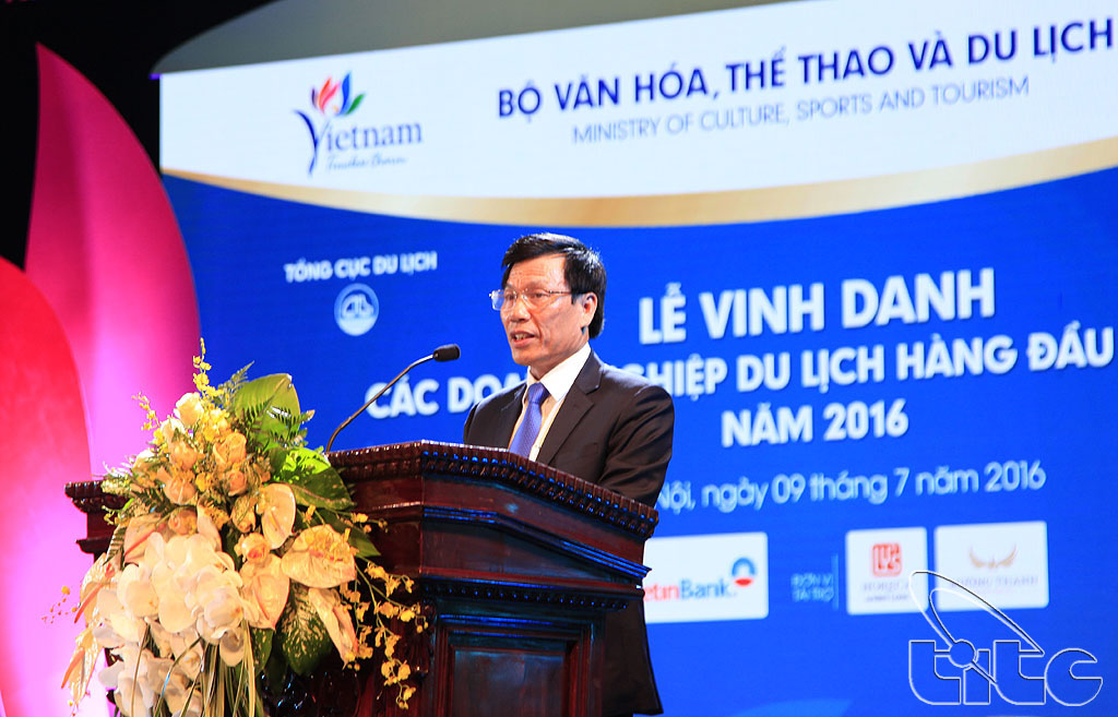 Mr. Nguyen Ngoc Thien – Minister of Culture, Sports and Tourism speaks at the ceremony