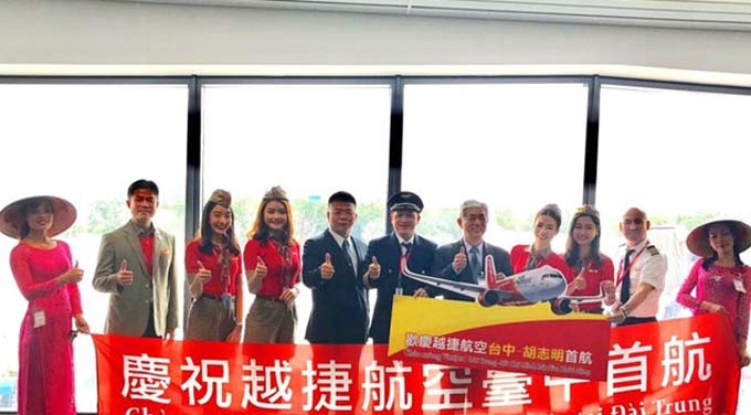 越捷航空公司开通胡志明市至台湾台中直达航线