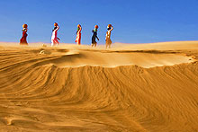 Sand dunes of beautiful colors shine in Ninh Thuan