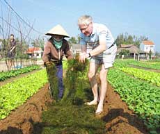 Foreign visitors enjoy farming tour in Hoi An 