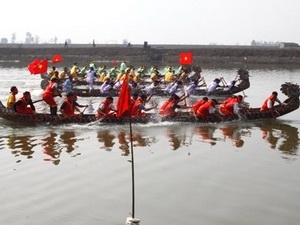 Sôi động lễ hội bơi chải truyền thống ở Diêm Điền 
